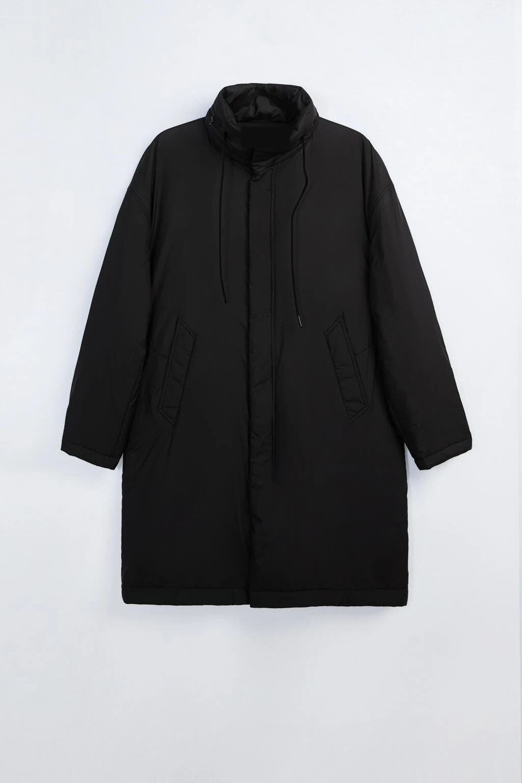 XH26AW2099 mens black puffer parka front flat